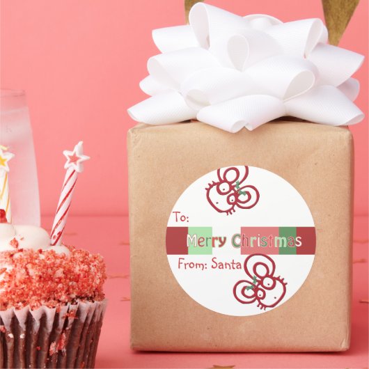 kerstmuis sticker (Feest)