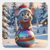 Kerstmuis Stickers (Voorkant)