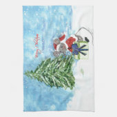 kerstmuis theedoek (Verticaal)