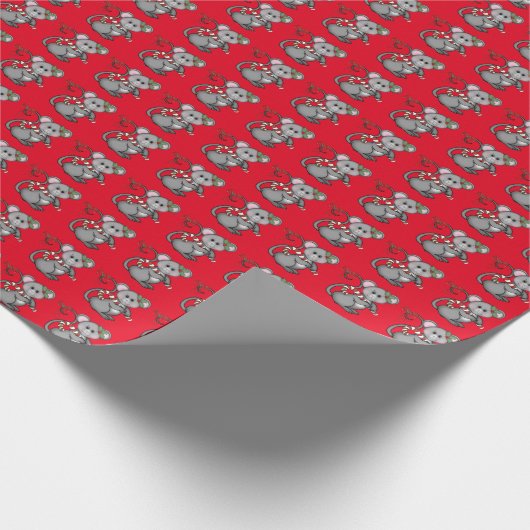 Kerstmuis Vakantiepapier Cadeaupapier (Hoek)