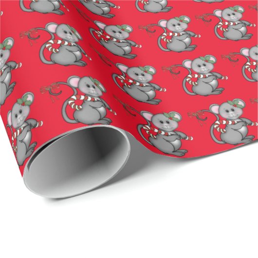 Kerstmuis Vakantiepapier Cadeaupapier (Rol Hoek)