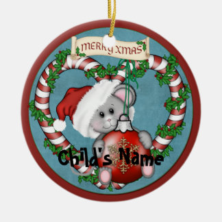 kerstmuis voor sierdoeleinden keramisch ornament