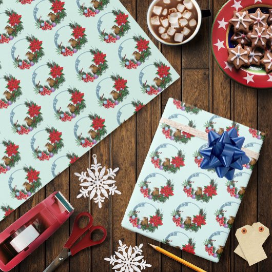 Kerstmuiskrans Cadeaupapier