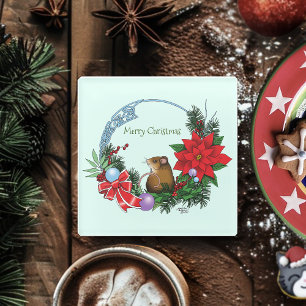 Kerstmuiskrans Glazen Onderzetter