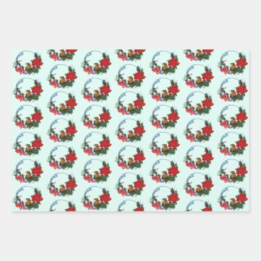 Kerstmuiskrans Inpakpapier Vel (Voorkant 2)