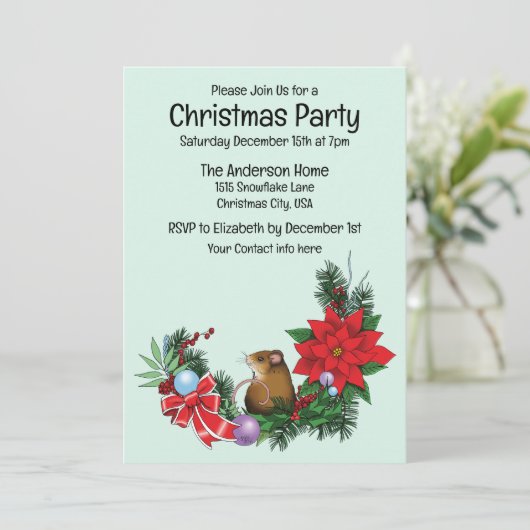 Kerstmuiskrans Kaart (Staand voorkant)