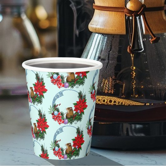Kerstmuiskrans Papieren Bekers