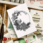 Kerstmuiskrans Rubberstempel