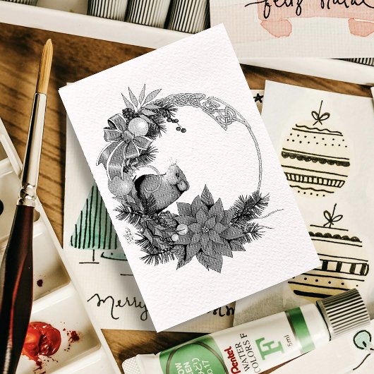 Kerstmuiskrans Rubberstempel