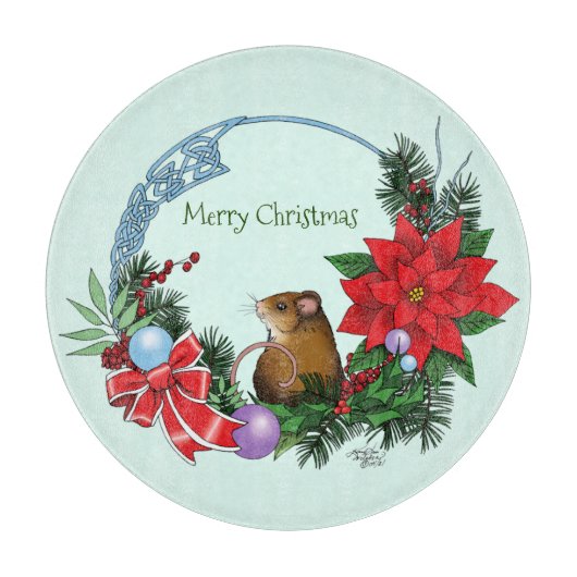 Kerstmuiskrans Snijplank (Voorkant)