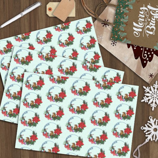 Kerstmuiskrans Tissuepapier
