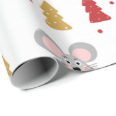 Kerstmuispatroon Cadeaupapier (Rol Hoek)