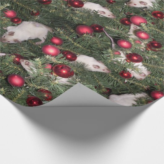 Kerstmuiswrapppapier - Big Print Cadeaupapier (Hoek)