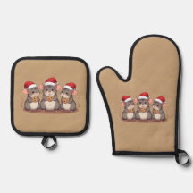 Kerstmuizen die Santa's koekjes eten, ovenwant
