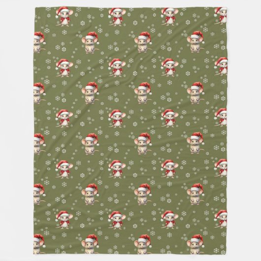 KERSTMUIZEN FLEECE DEKEN (Voorkant)