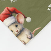 KERSTMUIZEN FLEECE DEKEN (Hoek)