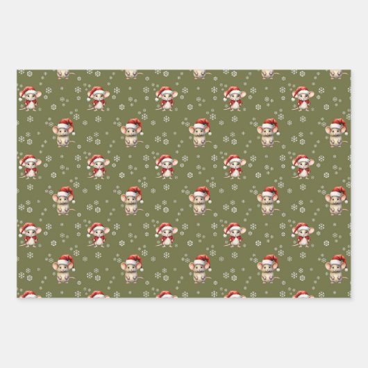 KERSTMUIZEN INPAKPAPIER VEL (Voorkant 3)