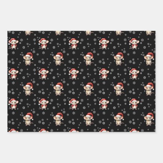 KERSTMUIZEN INPAKPAPIER VEL (Voorkant 2)