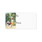 kerstmuizen — Label met kerstcadeaus (Voorkant)