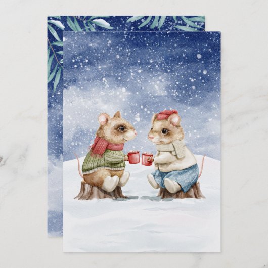 kerstmuizen met warmtecacao (Voorkant / Achterkant)