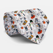 KERSTMUIZEN SPELEN IN DE SNEEUW STROPDAS (Opgerold)