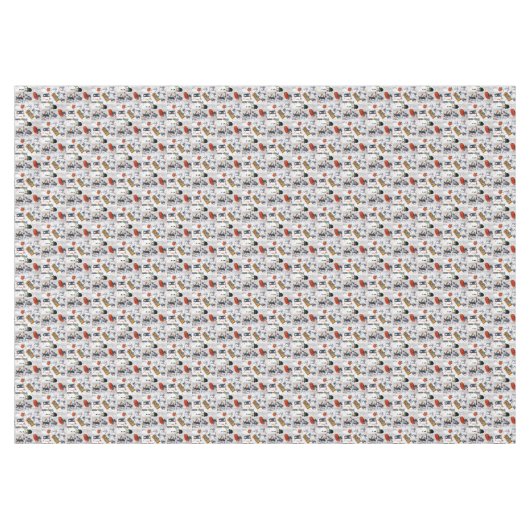 KERSTMUIZEN SPELEN IN DE SNEEUW TAFELKLEED (Voorkant (Horizontaal))