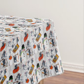 KERSTMUIZEN SPELEN IN DE SNEEUW TAFELKLEED (Voorbeeld)