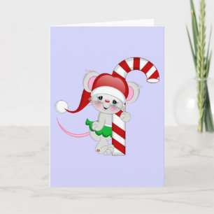 kerstmuizensnoepje feestdagen kaart