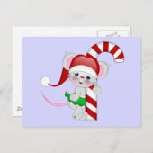 kerstmuizensnoepje feestdagenkaart (Voorkant / Achterkant)