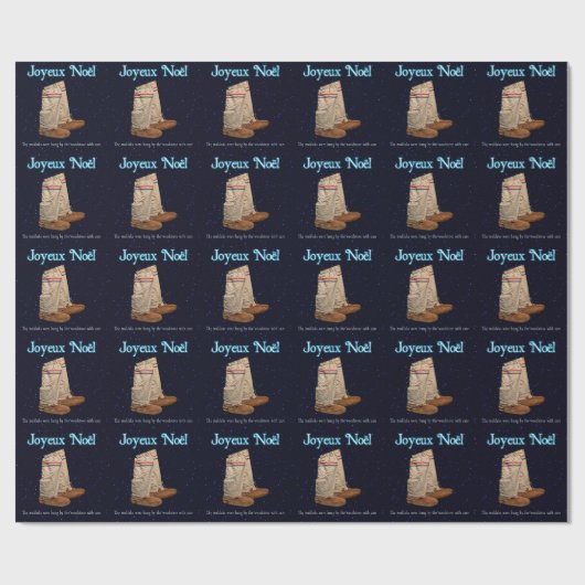 kerstmukluks cadeaupapier (Vlak)