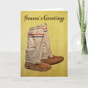 kerstmukluks feestdagen kaart