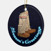 kerstmukluks keramisch ornament (Links)