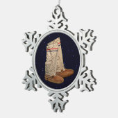 kerstmukluks tin sneeuwvlok ornament (Rechts)