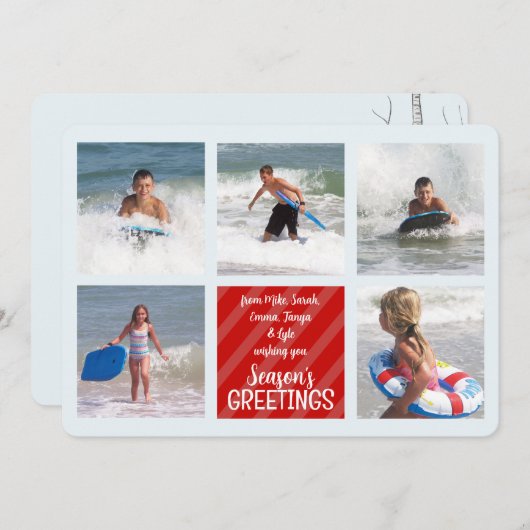 KerstMulti 5 Foto Collage Red Kardinaal (Voorkant / Achterkant)