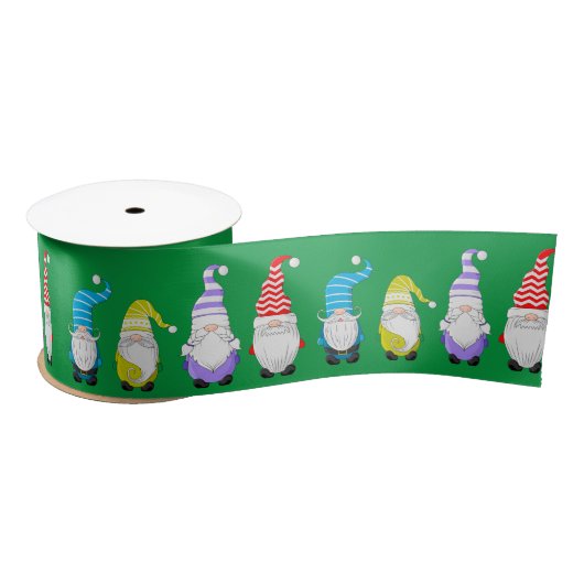 KerstMulticolor Gnome Satijnen Lint (Spoel)