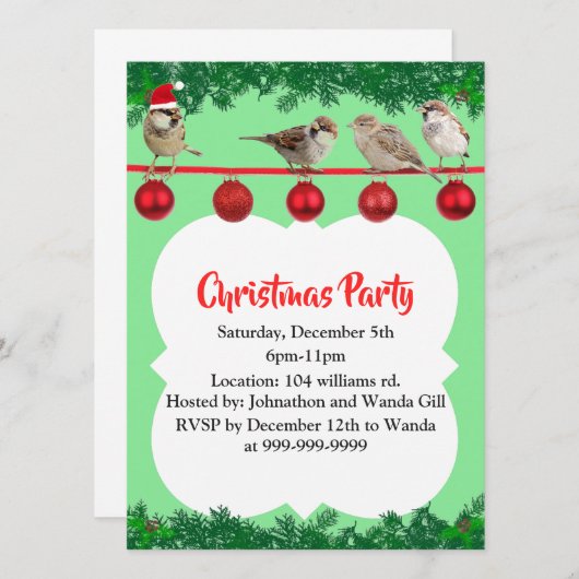 Kerstmus gepersonaliseerd kaart (Voorkant / Achterkant)