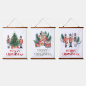 Kerstmuskietenkrakers, drummer-jongen en boom hangend wandkleed (Driedubbel)