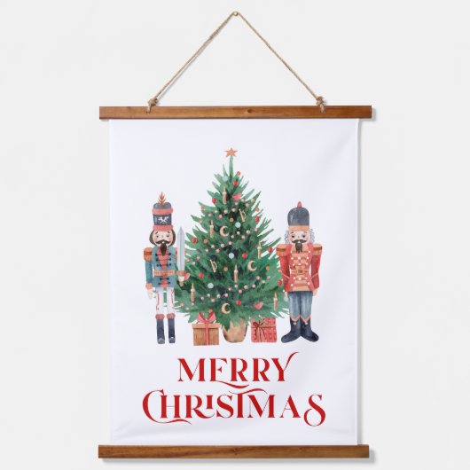 Kerstmuskietenkrakers, drummer-jongen en boom hangend wandkleed (Voorkant)