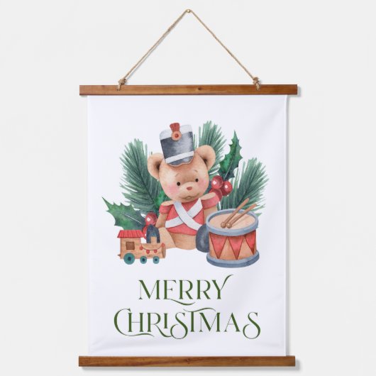 Kerstmuskietenkrakers, drummer-jongen en boom hangend wandkleed (Voorkant 2)