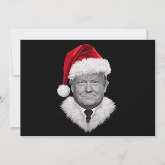 Kerstmuts Cadeau Grappige Kerstman Donald Trump  Feestdagenkaart (Voorkant)