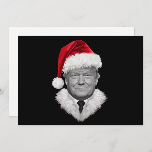 Kerstmuts Cadeau Grappige Kerstman Donald Trump  Feestdagenkaart (Voorkant / Achterkant)