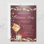 Kerstmuts,Cadeaubox,Kerstkrans Bedrijfs Kerstfeest Kaart (Voorkant)