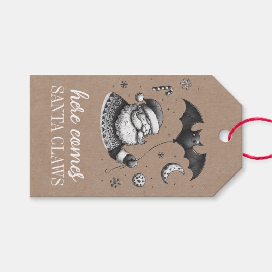 Kerstmuts Cadeaulabel (Voorkant (Horizontaal))