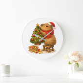 Kerstmuts Capybara Versiert Boom Grote Klok (Huis)