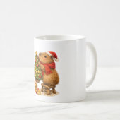 Kerstmuts Capybara Versiert Boom Koffiemok (Voorkant rechts)