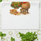 Kerstmuts Capybara Versiert Boom Theedoek (Gevouwen)