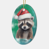 Kerstmuts Cute Wasbeer Kinderen Keramische Versier Keramisch Ornament (Links)