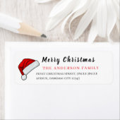 Kerstmuts Elegant Eenvoudig Retouradres Etiket (Insitu)