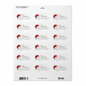 Kerstmuts Elegant Eenvoudig Retouradres Etiket (Full Sheet)
