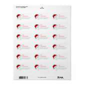 Kerstmuts Elegant Eenvoudig Retouradres Etiket (Full Sheet)